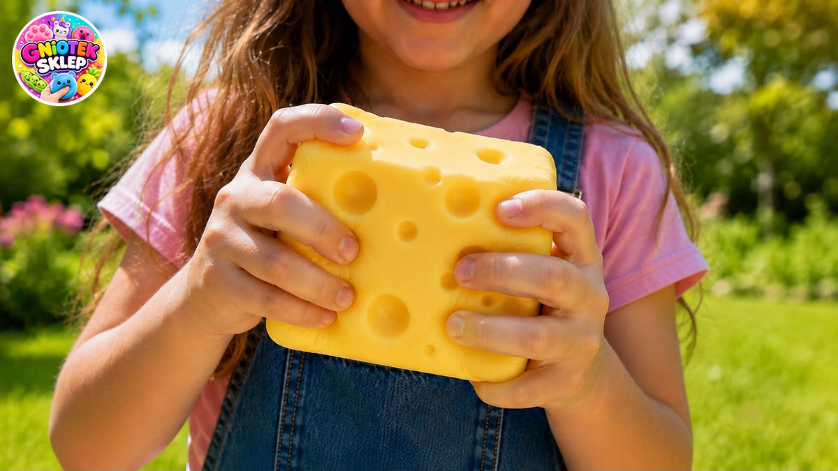 NSG Gniotek Ser Cheese XXL 11x11cm Squishy – oryginalny gniotek antystresowy | Gniotek Sklep
