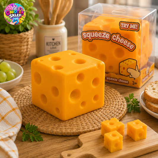 NSG Gniotek Ser Cheese XXL 11x11cm Squishy – oryginalny gniotek antystresowy | Gniotek Sklep