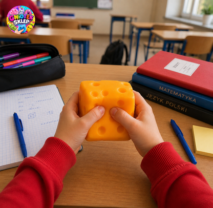 NSG Gniotek Ser Cheese XL 8x8cm Squishy – oryginalny gniotek antystresowy | Gniotek Sklep